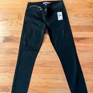 Paige black coated denim skinny jeans